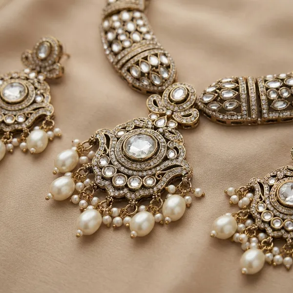 Silver_Elegant_Necklace_Set_For_Women