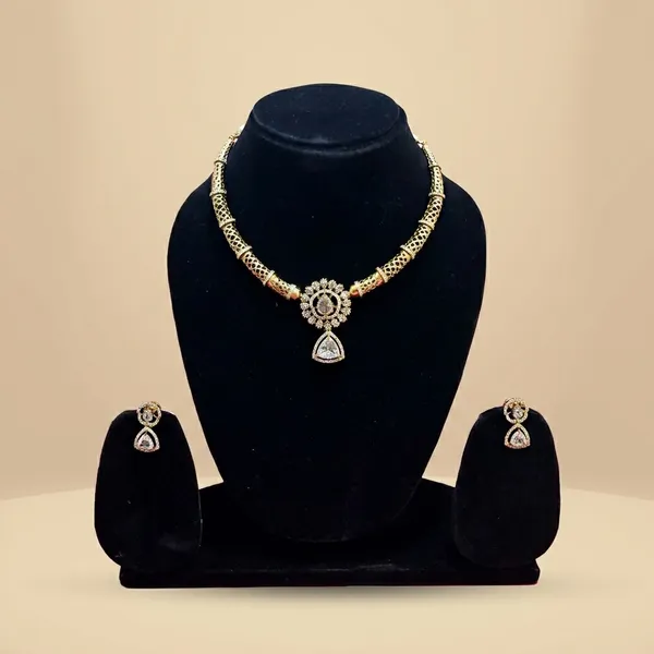 Traditional_Gold_Toned_American_Diamond_Necklace_Set_With_Pendant_And_Earrings
