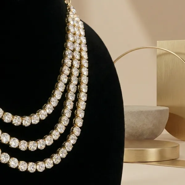 Elegant_Three_Strand_Pearl_Necklace_With_Matching_Earrings