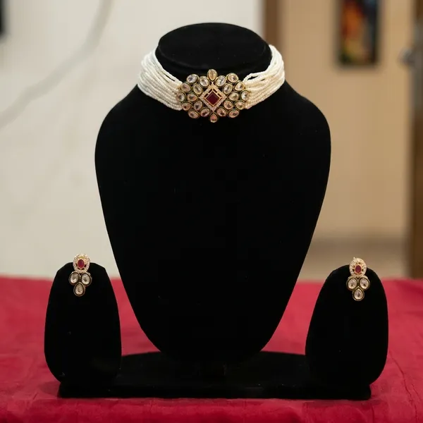Multicolor_Elegant_Necklace_With_Earrings_Set_For_Women