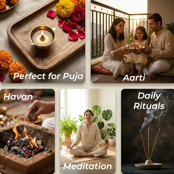 135_Sticks_Pack_Of_3_Chandan_Fragrance_-_Pure_Sandalwood_Bambooless_Incense_Sticks_include_stand.