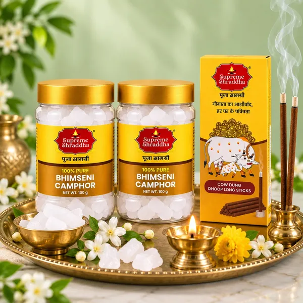 PACK_OF_2_BHIMSENI_CAMPHOR_(_200_gm)_&_get_1_Cow_Dung_AGARBATTI_FREE🎁