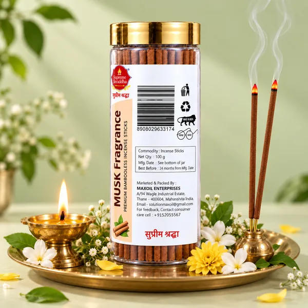 135_Sticks_Pack_Of_3_Musk_Fragrances_Bambooless_Incense_sticks_for_pooja_