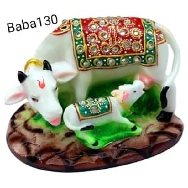 Decorative_Kamdhenu_Cow_And_Calf_Figurine_With_Jeweled_Saddle