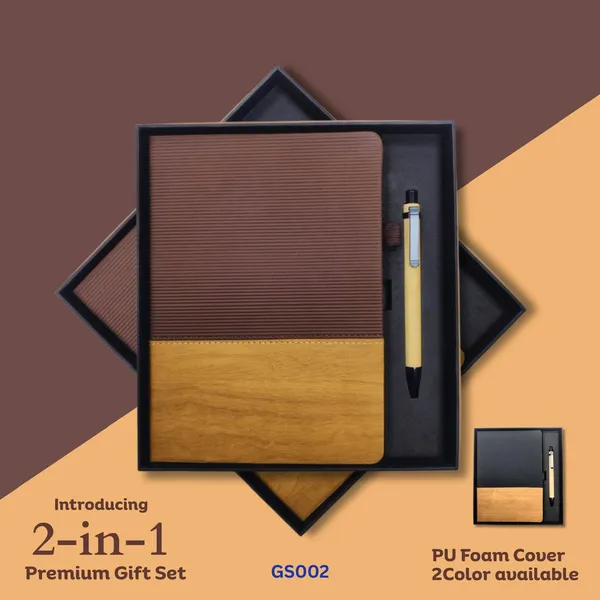 2In1_Premium_Gift_Set_Pu_Foam_Cover_Notebook_With_Pen_(Gs002)