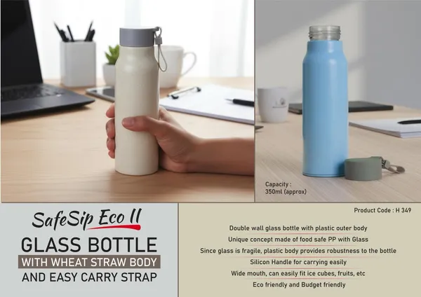 Safesip_Eco_Ii_Glass_Bottle_With_Wheat_Straw_Body_And_Easy_Carry_Strap