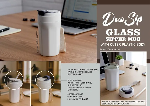 Duo_Sip_Glass_Sipper_Mug_With_Outer_Plastic_Body_Dual_Lid_Design_Travel_Mug