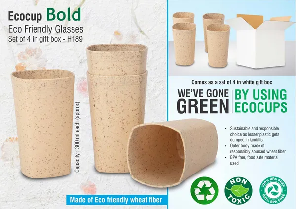 Ecocup_Bold_EcoFriendly_Wheat_Fiber_Glasses_(Set_Of_4_In_Gift_Box)