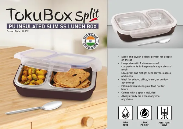 Tokubox_Split_Pu_Insulated_Stainless_Steel_Lunch_Box_With_2_Compartments_And_Spoon
