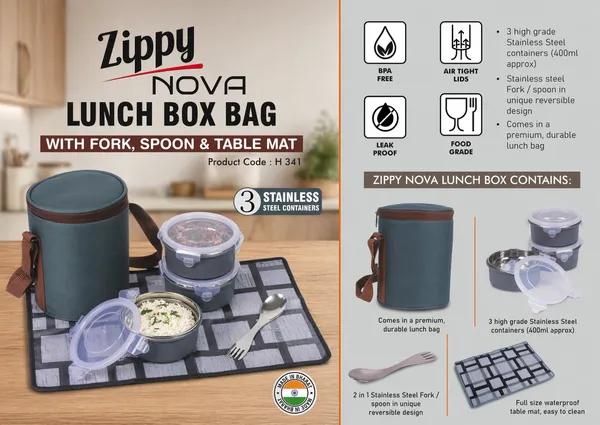 Zippy_Nova_Lunch_Box_Bag_With_Fork_Spoon_&_Table_Mat_3_Stainless_Steel_Containers