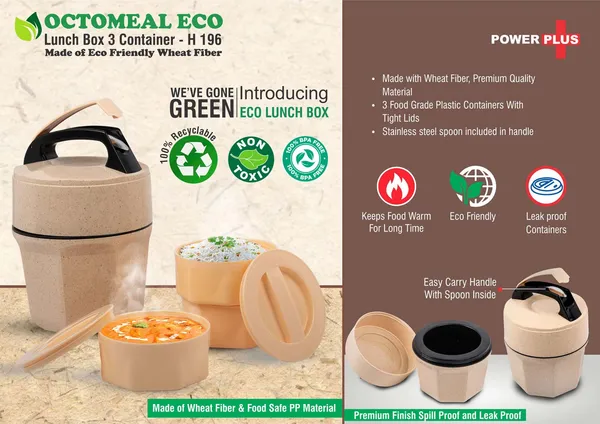 Octomeal_Eco_Lunch_Box_3_Container_Set_With_Spoon_Wheat_Fiber_Leak_Proof