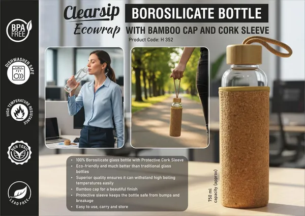 Clearsip_Ecowrap_Borosilicate_Glass_Water_Bottle_With_Bamboo_Cap_And_Cork_Sleeve