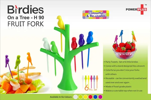 Birdies_On_A_Tree_Fruit_Fork_Set_Colorful_&_Reusable_Party_Picks_(Set_Of_6)