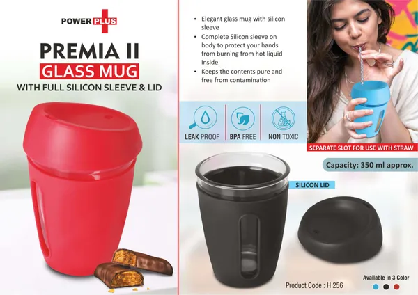 Powerplus_Premia_Ii_Glass_Mug_With_Full_Silicone_Sleeve_And_Lid