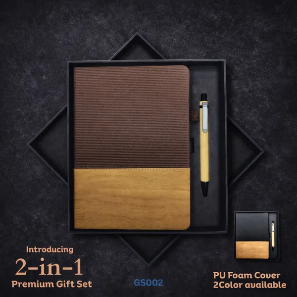 2In1_Premium_Gift_Set_Pu_Foam_Cover_Notebook_With_Pen_(Gs002)