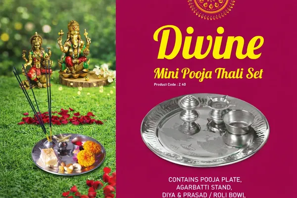 Divine_Mini_Pooja_Thali_Set_Stainless_Steel_Puja_Plate_With_Diya_Agarbatti_Stand_&_Prasad_Bowl