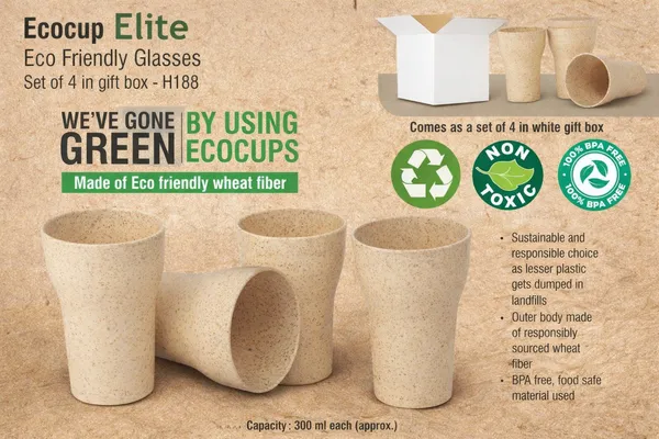 Ecocup_Elite_Eco_Friendly_Wheat_Fiber_Glasses_(Set_Of_4_In_Gift_Box)