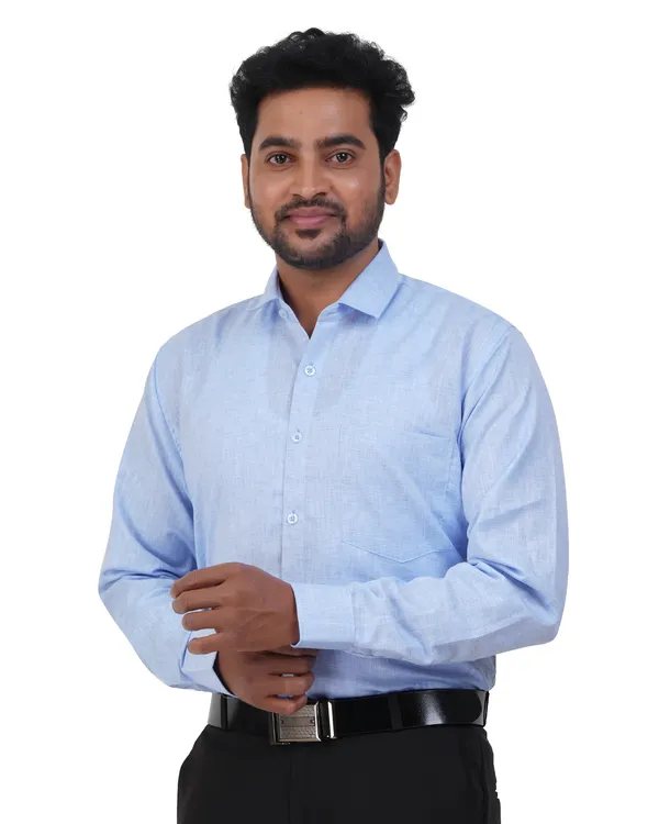Light_Blue_Linen_Cotton_Shirt_For_Men