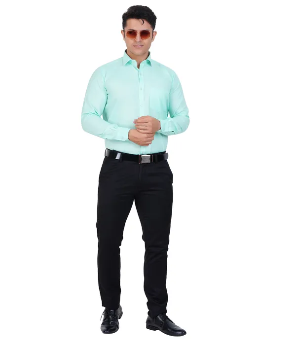 Mint_Green_Cotton_Shirt_For_Men