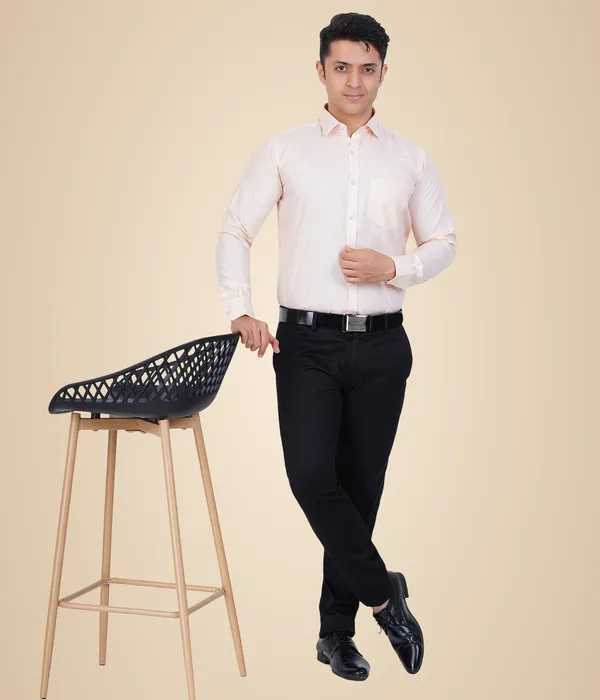 Peach_Cotton_Shirt_For_Men
