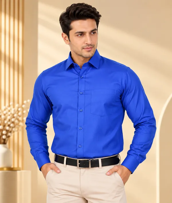 Royal_Blue_Cotton_Shirt_For_Men