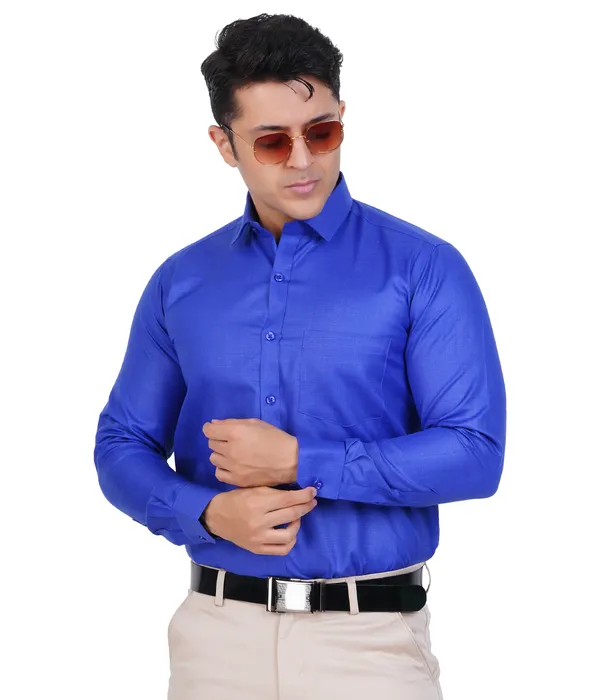 Royal_Blue_Cotton_Shirt_For_Men
