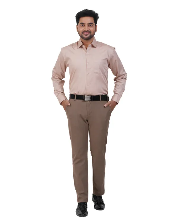 Beige_Satin__Cotton_Shirt_For_Men