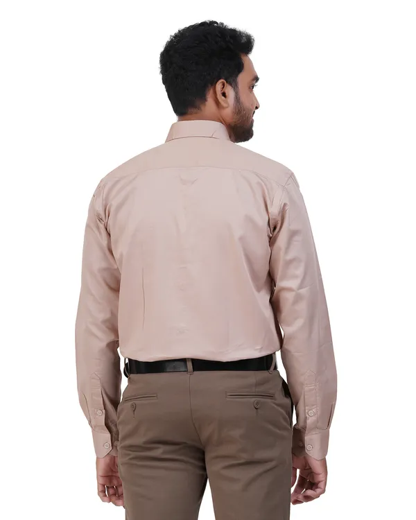 Beige_Satin__Cotton_Shirt_For_Men
