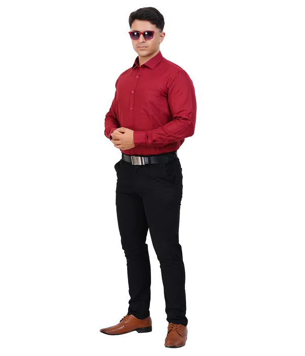 Maroon_Cotton_Shirt_For_Men