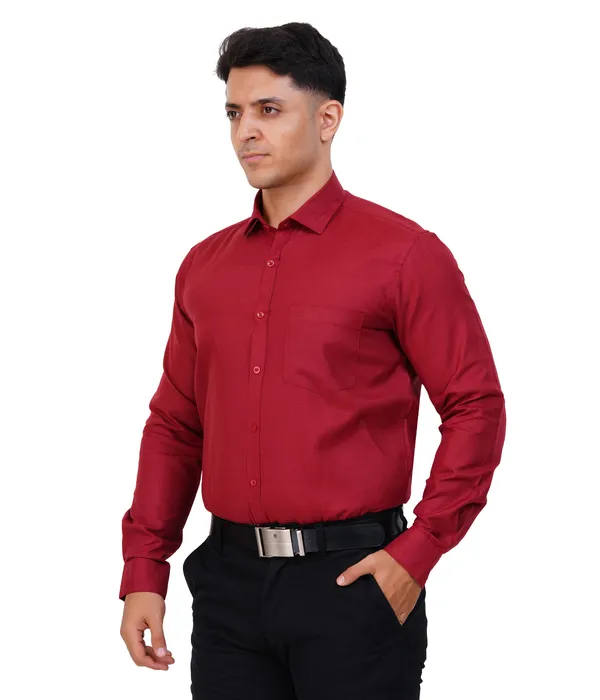 Maroon_Cotton_Shirt_For_Men