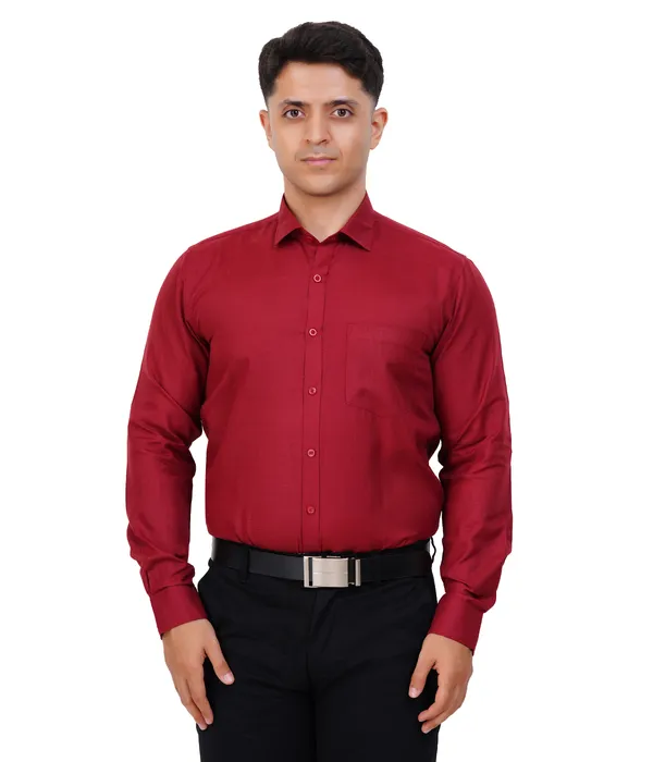 Maroon_Cotton_Shirt_For_Men
