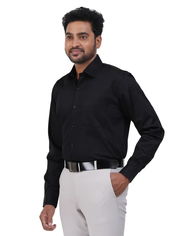 Black_Satin__Cotton_Shirt_For_Men