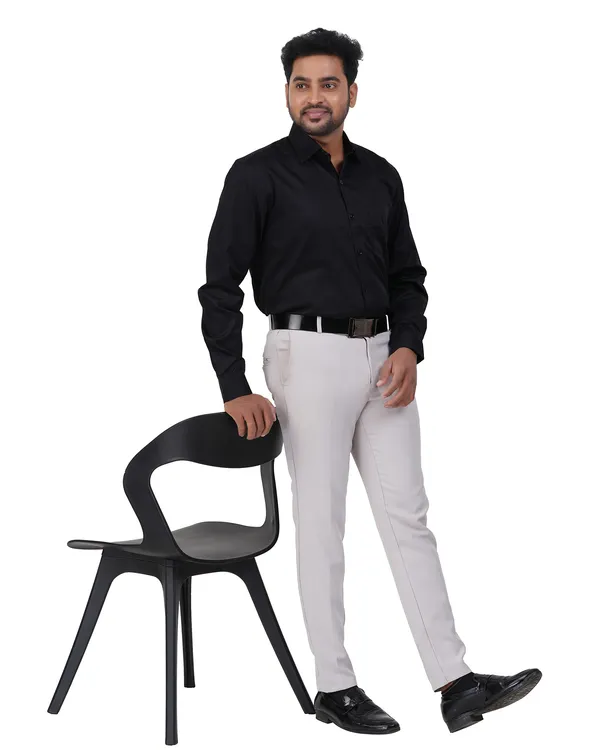 Black_Satin__Cotton_Shirt_For_Men