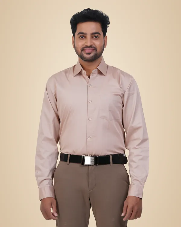 Beige_Satin__Cotton_Shirt_For_Men