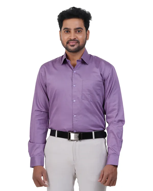 Light_Purple__Satin_Cotton_Shirt_For_Men