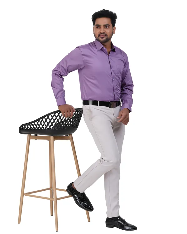 Light_Purple__Satin_Cotton_Shirt_For_Men