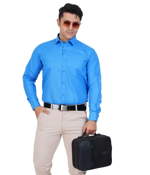 Blue_Cotton_Shirt_For_Men