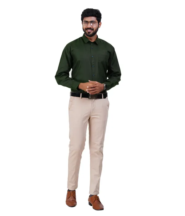Dark_Green_Cotton_Shirt_For_Men
