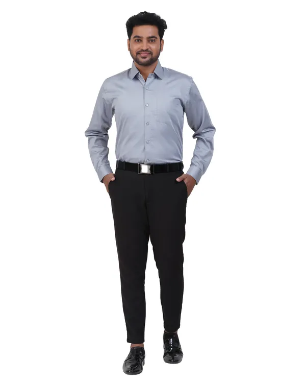 Grey_Satin_Cotton_Shirt_For_Men
