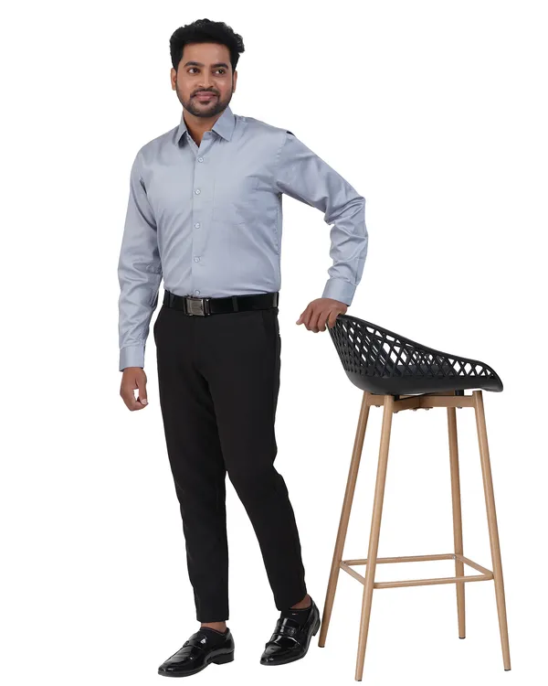 Grey_Satin_Cotton_Shirt_For_Men