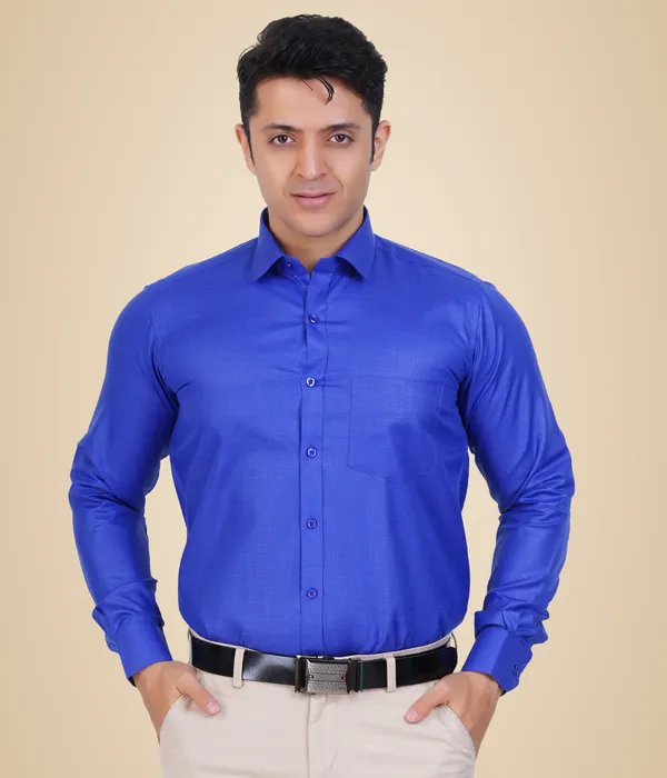 Royal_Blue_Cotton_Shirt_For_Men