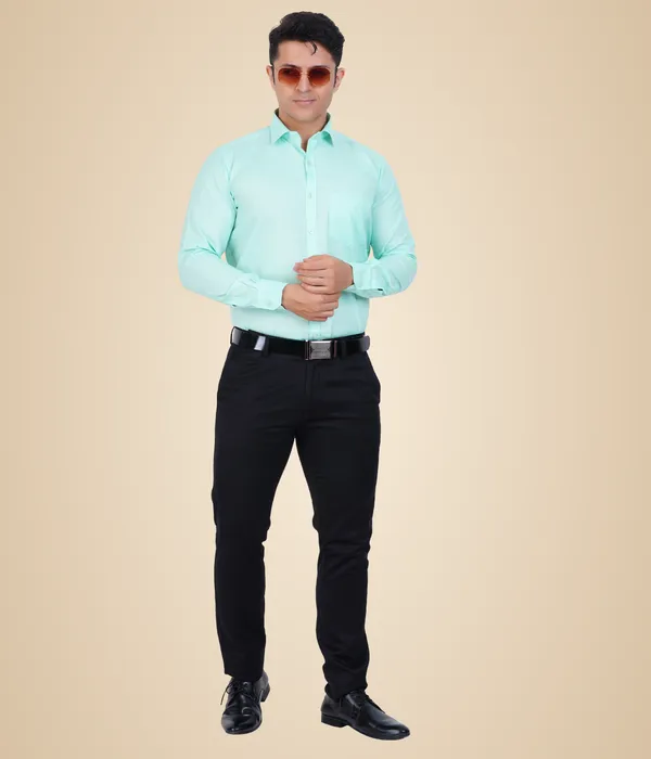 Mint_Green_Cotton_Shirt_For_Men