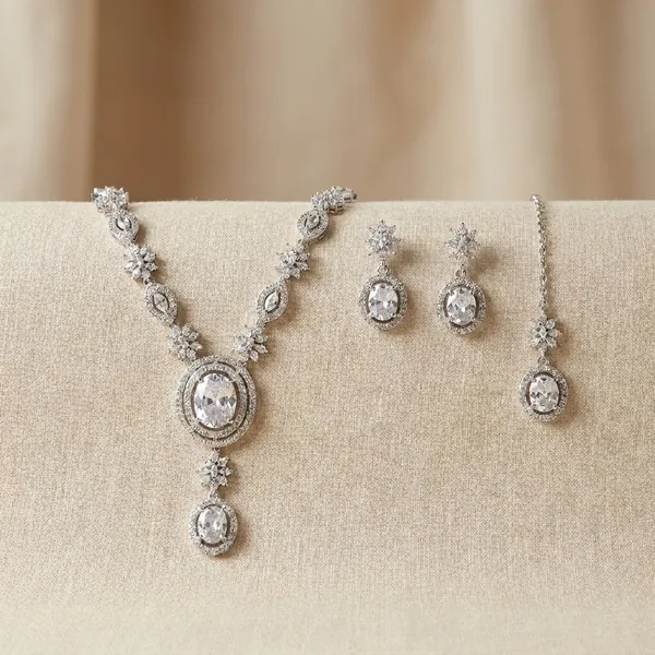 Silver_Toned_Elegant_Crystal_Drop_Necklace_And_Earrings_Set