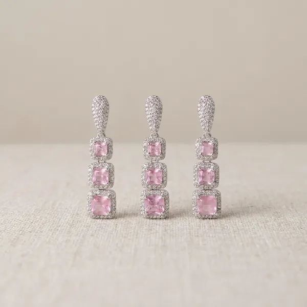 Pink_Sparkling_Rectangular_Drop_Earrings_With_Crystal_Embellishments