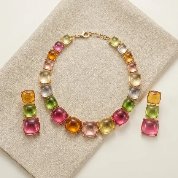 Multicolor_Gemstone_Necklace_And_Earrings_Set