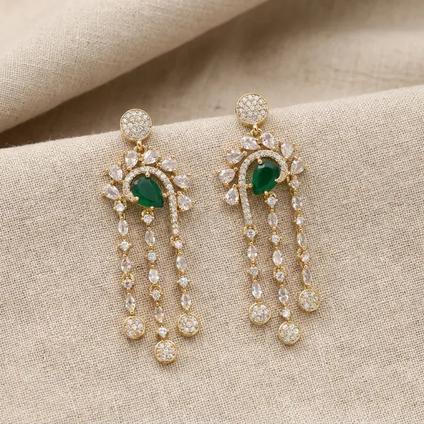 Green_Stone_Elegant_Chandelier_Earrings_With_Crystal_Accents