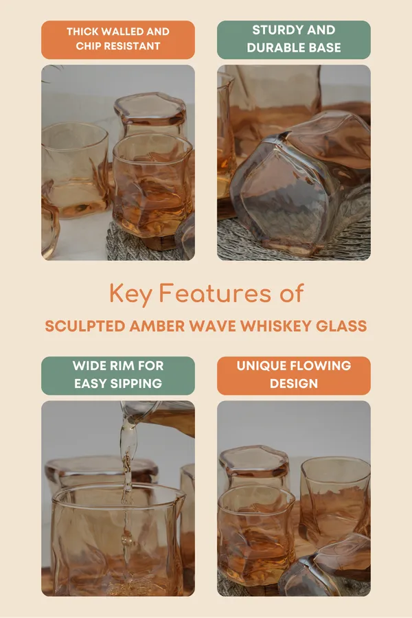 Sculpted_Amber_Wave_Whiskey_Glass_Set_Of_6_300Ml