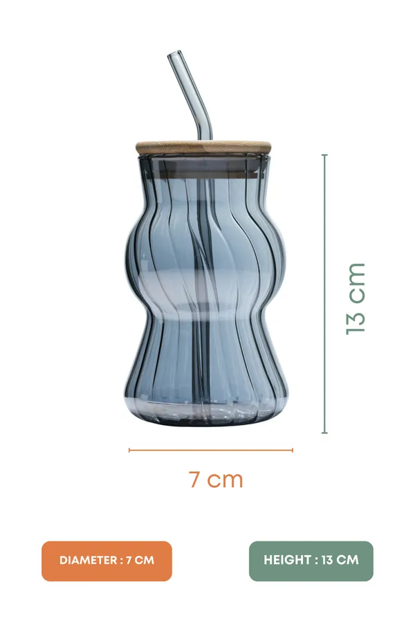 Smoke_Wave_Glass_Tumbler_With_Wooden_Lid_Glass_Straw_Set_Of_2_480Ml