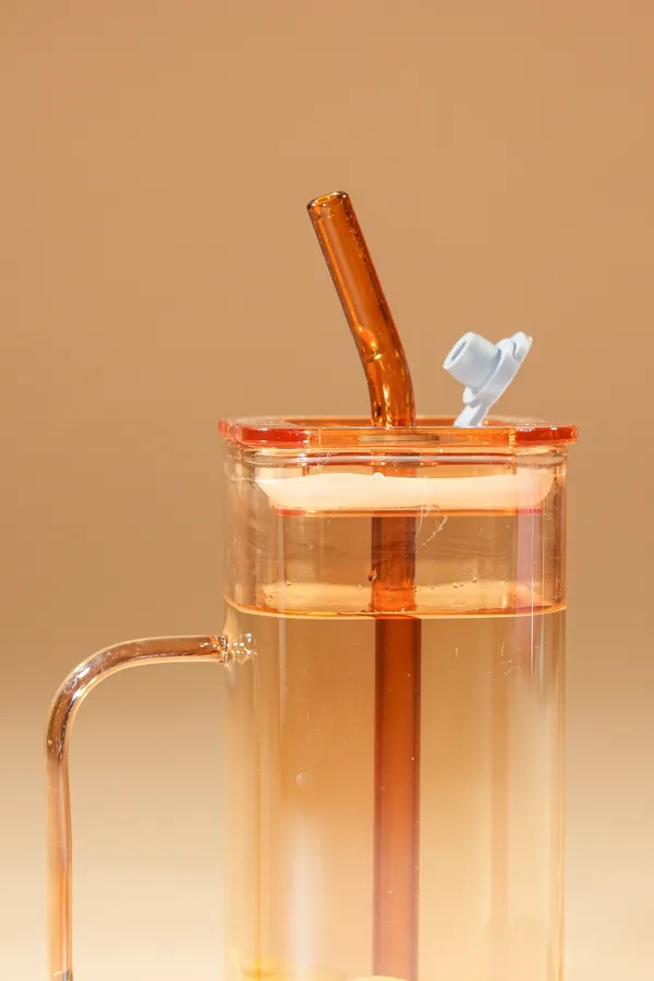 Amber_Cube_Glass_Tumbler_With_Glass_Lid_Glass_Straw_Set_Of_2_380Ml