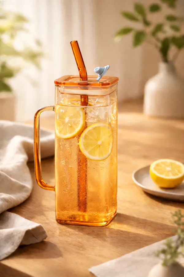 Amber_Cube_Glass_Tumbler_With_Glass_Lid_Glass_Straw_Set_Of_2_380Ml